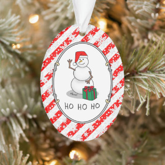 Ho Ho Joyeux Noël Père Noël mignonne Snowman