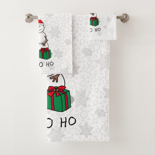 Ho Ho Joyeux Noël Père Noël mignonne Snowman (En situation)