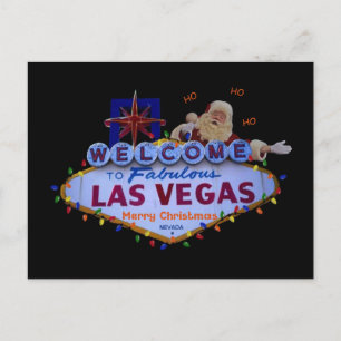 HO HO Las Vegas Joyeux Noël PÈRE NOËL Carte postal