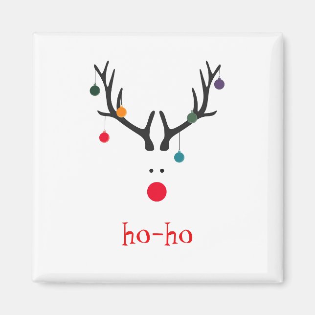 Ho ho lustige niedliche abstrakte Rentiere des Wei Magnet (Vorne)
