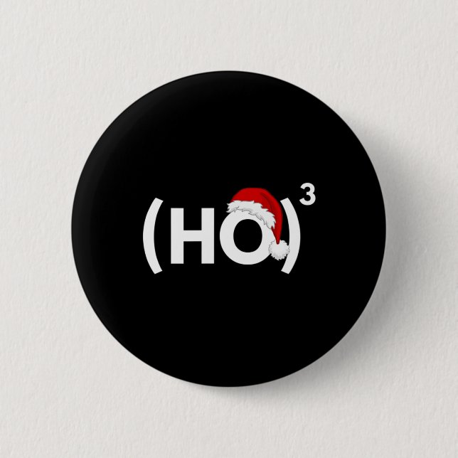 Ho Ho Mathematik Physik Weihnachten Button (Vorderseite)