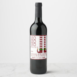 Ho Ho Merlot Weihnachtsweinmarke Personalisiert Weinetikett