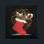 Ho-ho! Merry Christmas OHRTS and a Happy New Year Geschenkbox<br><div class="desc">HoHo! Fröhliche Weihnachtsgeschenke und ein glücklicher Neujahrskünstler Art Print Die Einführung der "HoHoHo! Fröhliche Weihnachtsfeiern und eine Happy New Year Art Print", ein lebendiges und festliches Stück, das die Freude der Ferienzeit verkörpert. Der dunkle Hintergrund hebt die farbenfrohen Elemente hervor und schafft so ein gemütliches und feierliches Stück, das jedem...</div>