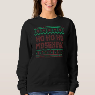 Ho Ho Mosexual Gay Pride Ugly Christmas Tree Lg Sweatshirt
