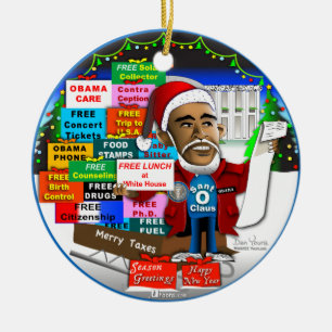 Ho Ho Obama Keramik Ornament