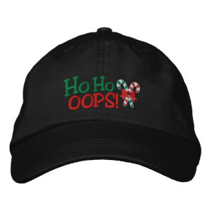 Ho Ho OOPS! Stickerei Candy Canes Bestickte Kappe