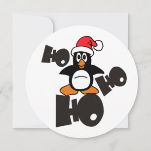 Ho Ho - Pinguin - fröhliche Weihnachten + Ihr Text