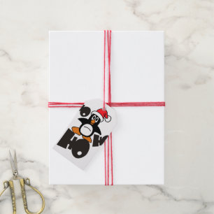 Ho Ho - Pinguin - fröhliche Weihnachten + Ihre Ide Geschenkanhänger