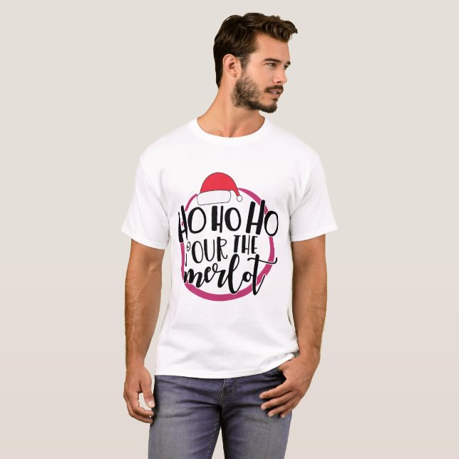 HO HO Pour la Merlot T-Shirt (Vorne ganz)