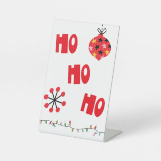 Ho Ho Red Bell und Lights Sockelschild