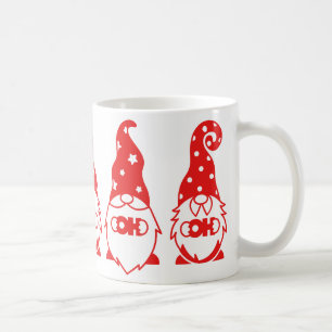 Ho Ho Red Gnomes Café Mug