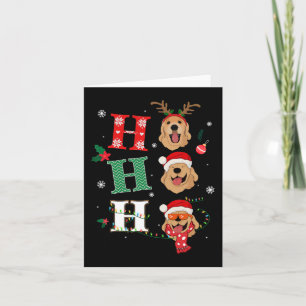 Ho Ho Retrievers Golden Xmas Outfit Weihnachtskost Karte