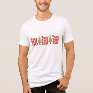 Ho Ho Retro Groovy Weihnachtsfeiertage Tri-Blend Shirt