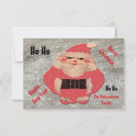 Ho Ho Santa Ivory Glitzer Einladung