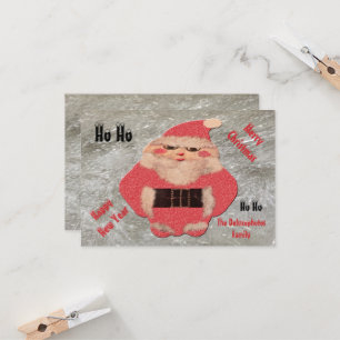 Ho Ho Santa Ivory Glitzer Einladung