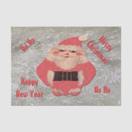 Ho Ho Santa Ivory Glitzer Seidenpapier