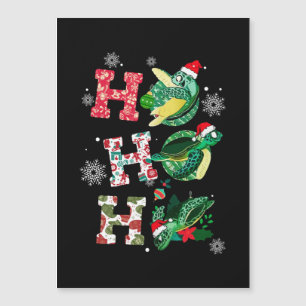 Ho Ho Santa Turtles Weihnachtsdekor Magnetkarte