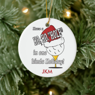 Ho, Ho, Trou Dans Un Ornement De Noël