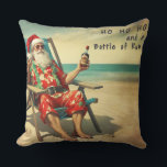 Ho Ho und Rum - Kissen<br><div class="desc">Ho Ho Ho und eine Flasche Rum - Texte eines Jimmy Buffett Weihnachtsliedes,  eines meiner Lieblingslieder zu Weihnachten.</div>
