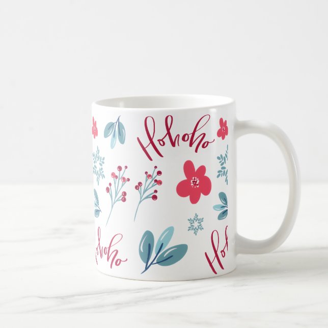 Ho Ho Weihnachten Blumenurlaub Tasse (Rechts)