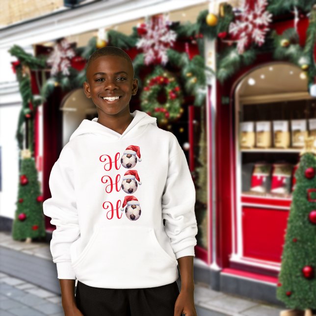 Ho Ho Weihnachten Fußball-Boys Hoodie (Von Creator hochgeladen)