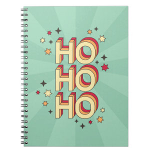 Ho ho Weihnachten Saisontext und Stars Notizblock