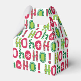 Ho Ho Weihnachten Spaß Modern Red Green Pattern Geschenkschachtel