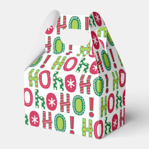 Ho Ho Weihnachten Spaß Modern Red Green Pattern Geschenkschachtel