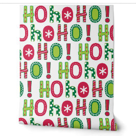 Ho Ho Weihnachten Spaß Moderne Typografie Muster Tapete