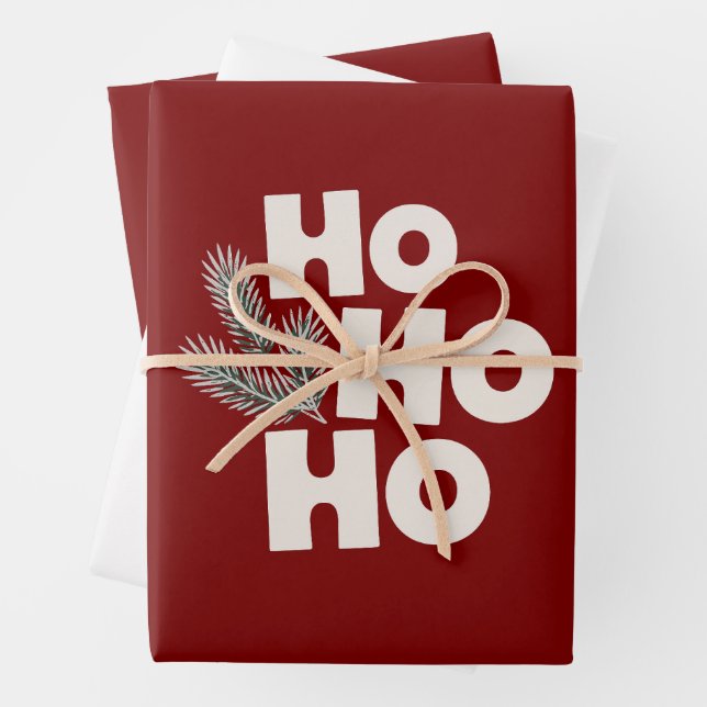 Ho Ho Weihnachten Weihnachtsgeschenke Saison Geschenkpapier Set (Beispiel)