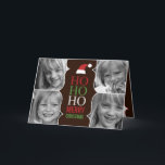 HO HO Weihnachts-/Feiertagskarte Feiertagskarte<br><div class="desc">Celebrate the holiday season with this fabulous Ho Ho Holiday foto card by Berry Berry Sweet.</div>