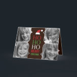HO HO Weihnachts-/Feiertagskarte Feiertagskarte<br><div class="desc">Celebrate the holiday season with this fabulous Ho Ho Holiday foto card by Berry Berry Sweet.</div>