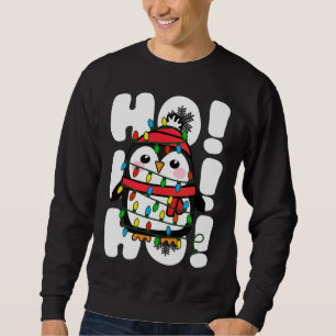 Ho Ho Weihnachtslicht Niedlicher Pinguin Sweatshirt