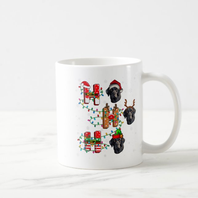 Ho Ho Weihnachtsmannmütze Elf Matching Labrador Re Kaffeetasse (Rechts)