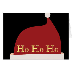 Ho Ho, Weihnachtsmannmütze Traditionelle Weihnacht