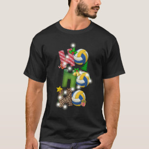 Ho Ho Weihnachtsmannmütze Volleyball Weihnachten T-Shirt