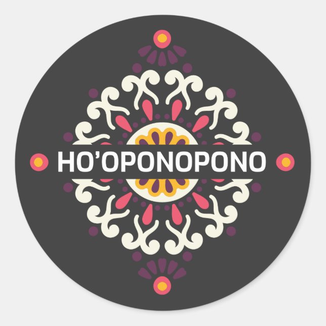 Ho’oponopono-Aufkleber Runder Aufkleber (Vorderseite)