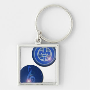 Ho oponopono porte-clefs Fleur de lis et Clé du