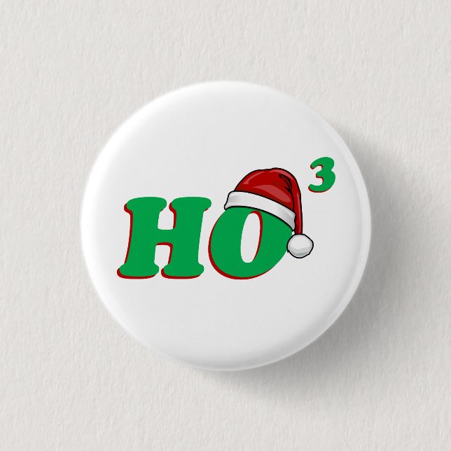 Ho (Rauminhalt berechneter) Spaß des Weihnachten3 Button (Vorderseite)