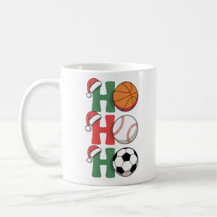 Ho Santa Weihnachten Basketball Baseball Fußball X Kaffeetasse
