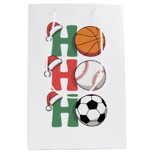 Ho Santa Weihnachten Basketball Baseball Fußball X Mittlere Geschenktüte