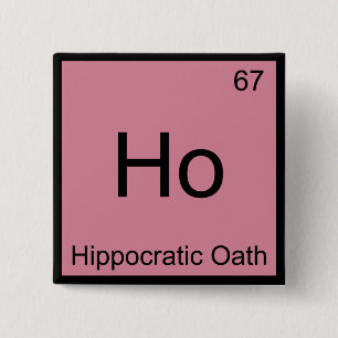 Ho - Symbol-T-Shirt für die hippokratische Oath Ch Button