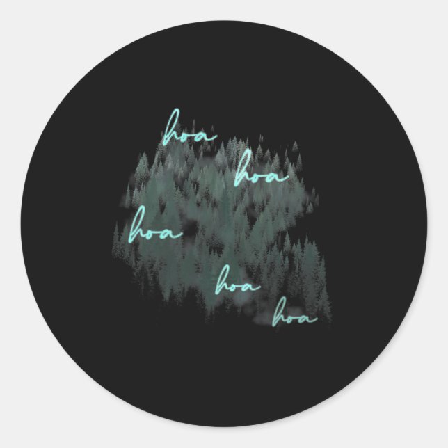 Hoa Hoa Hoa Hoa Saison Runder Aufkleber (Vorderseite)