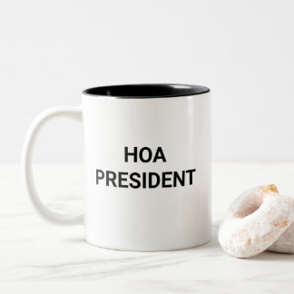 HOA President Funny Neighborhood Leader Zweifarbige Tasse