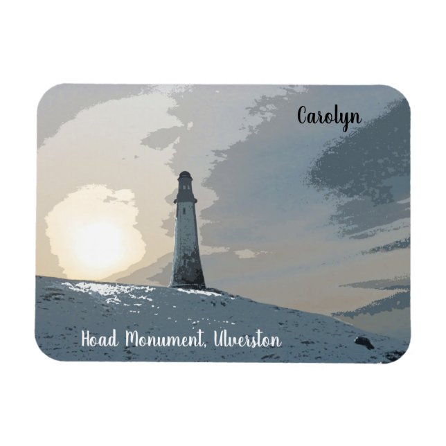 Hoad Monument, Ulverston, John Barrow, Leuchtturm Magnet (Horizontal)