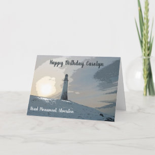 Hoad Monument, Ulverston, Leuchtturm, Geburtstag Karte