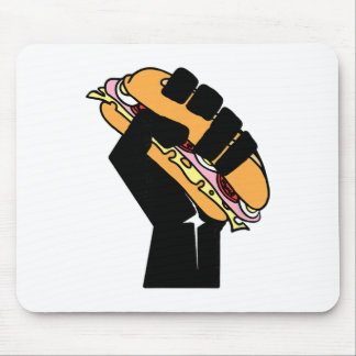 Hoagie-Sandwich-Typ schwarze Faust widersteht Fasc Mousepad