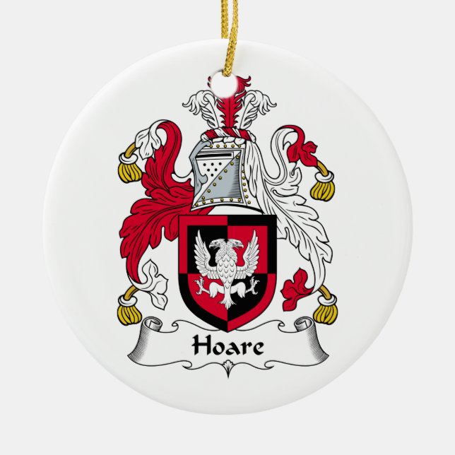 Hoare Familienwappen Keramik Ornament (Vorne)