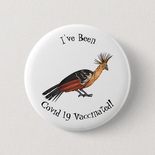 Hoatzin Cartoon Button