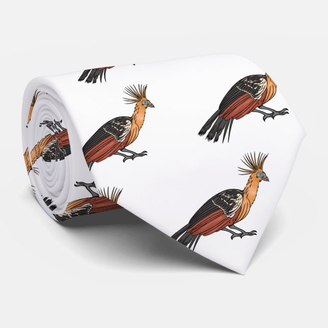 Hoatzin Cartoon Krawatte (Gerollt)